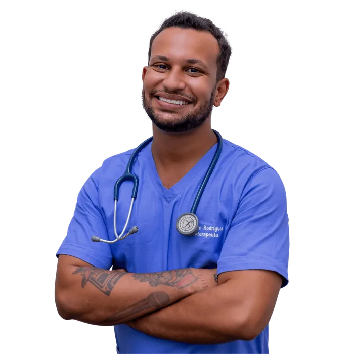 Smiling healthcare professional with stethoscope